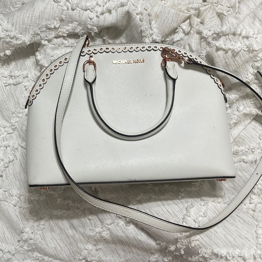 White MK purse
